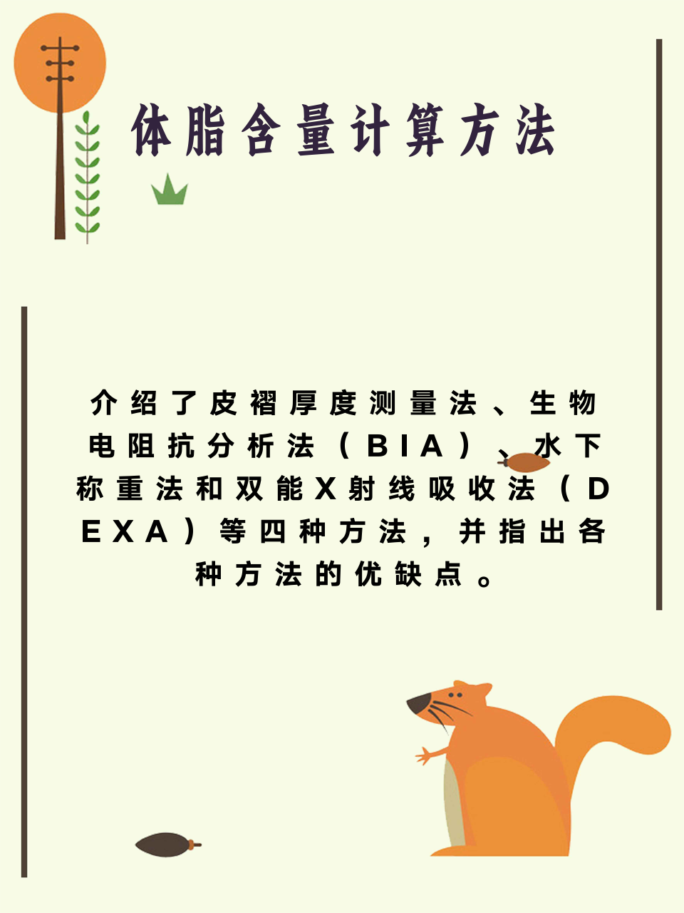 体脂含量计算方法
