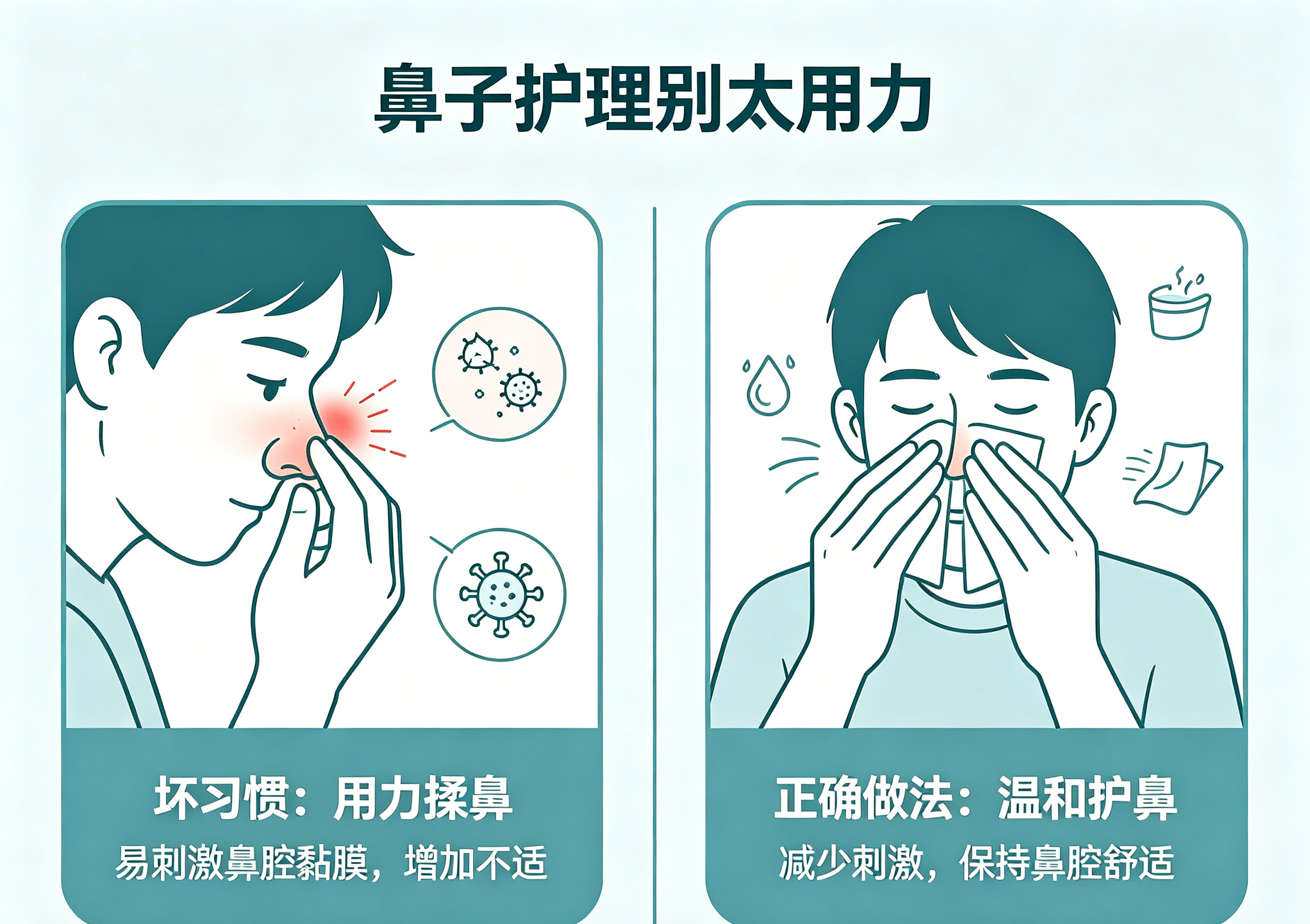 鼻子干痒总想揉?鼻炎患者千万别频繁揉鼻