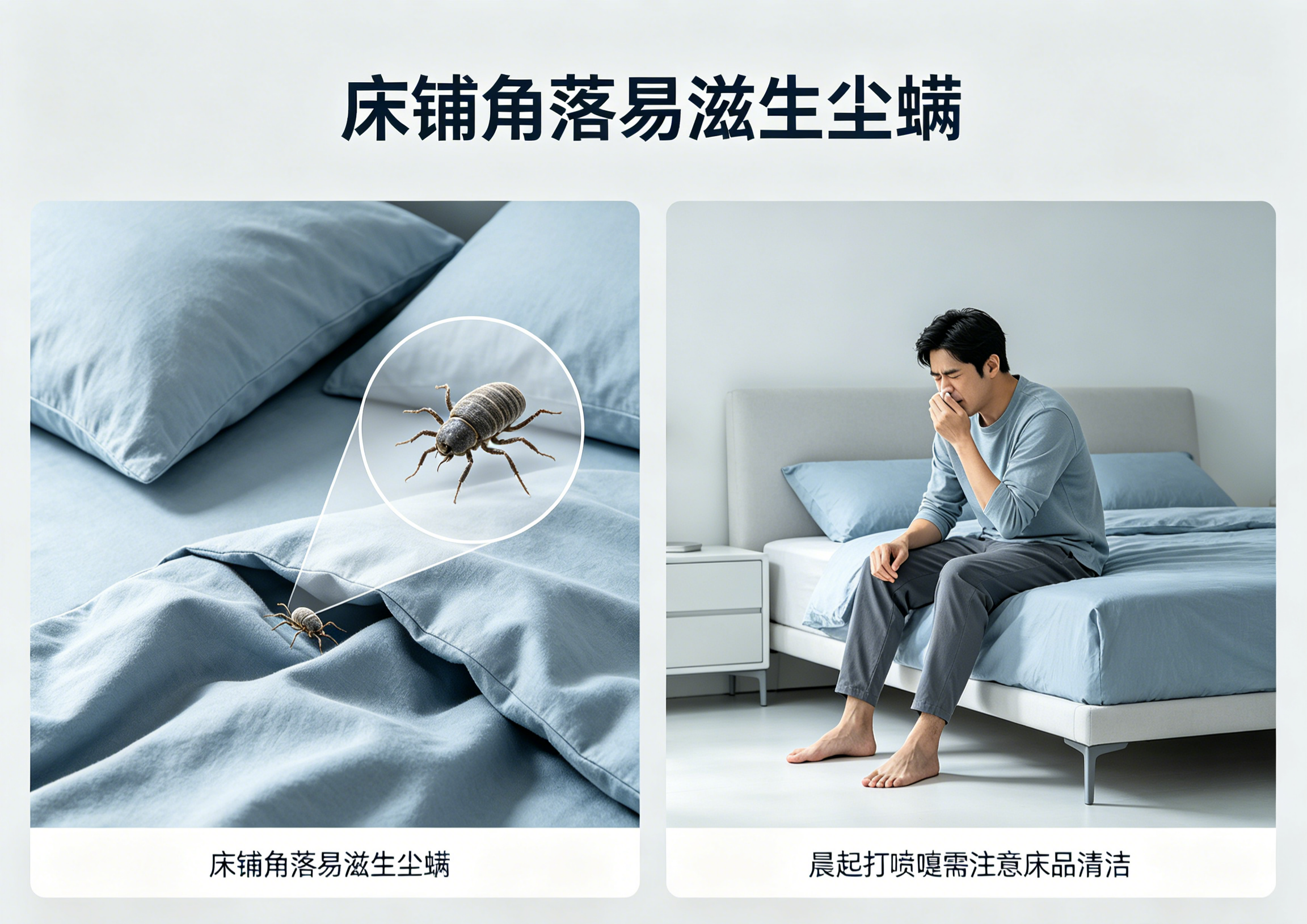 晨起连续打喷嚏、流清涕,多半是尘螨在作祟!