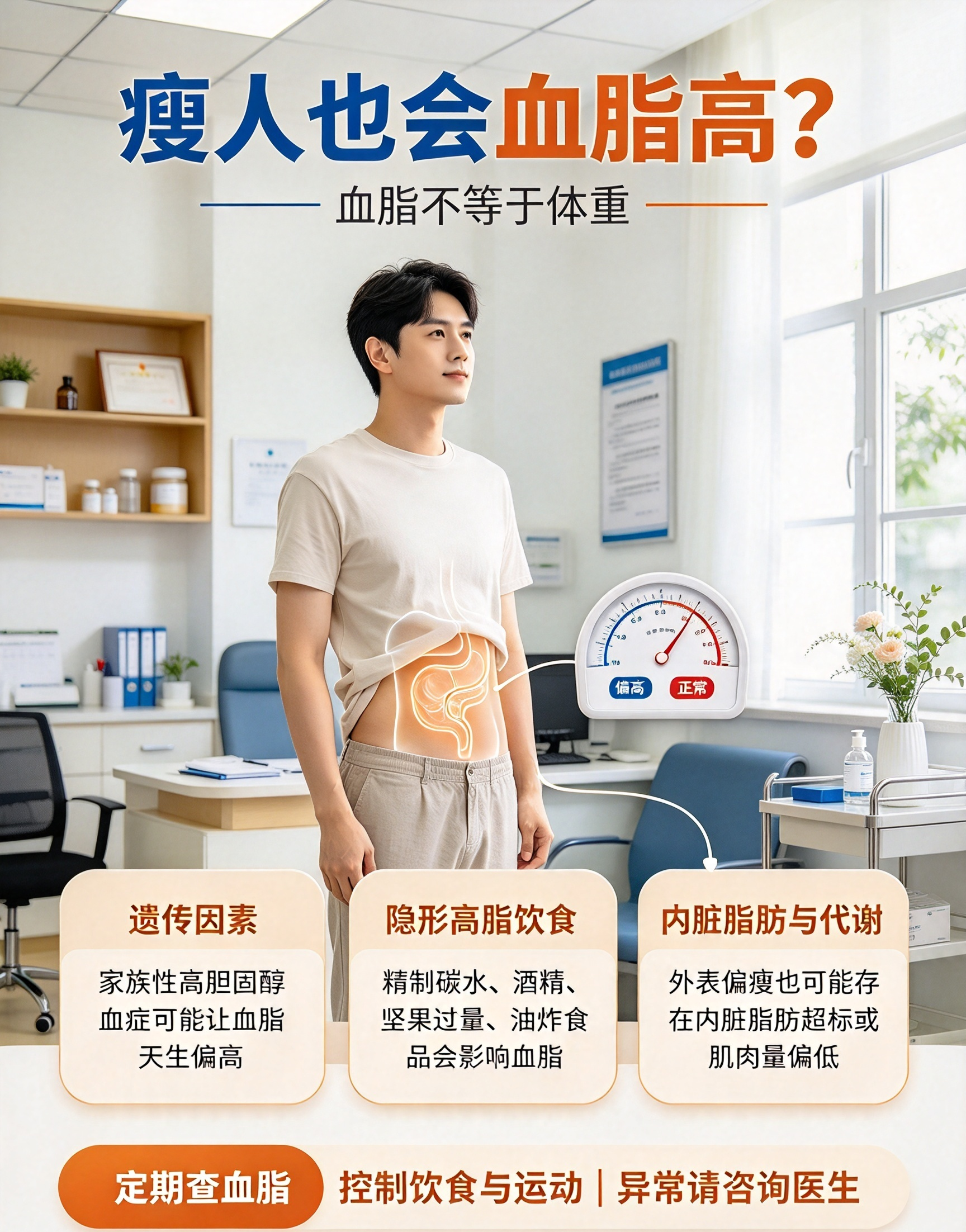 明明很瘦,为什么血脂照样偏高?
